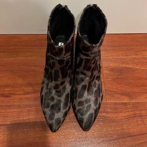 Animal print booties